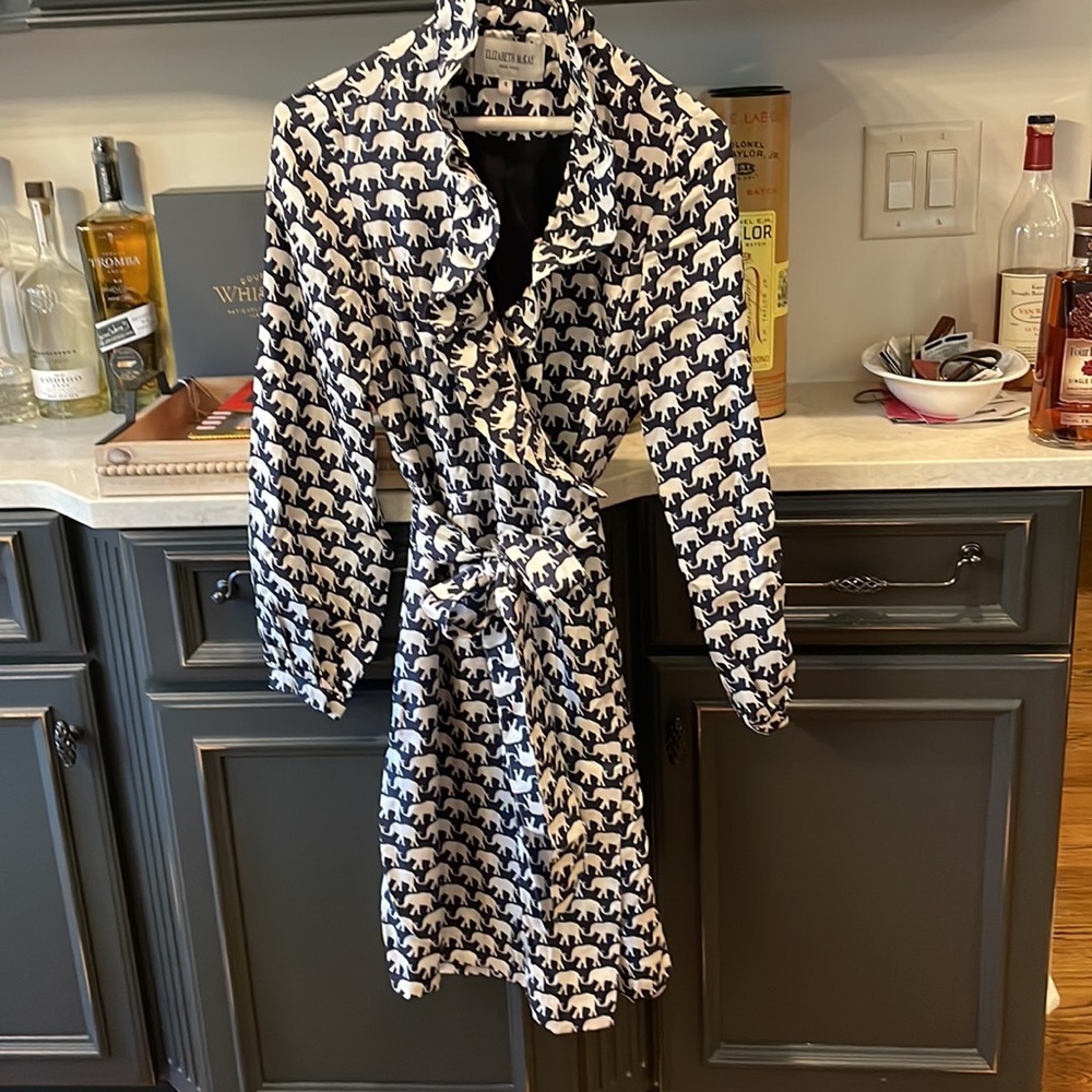 Womens Silk Elizabeth McKay wrap dress size 4